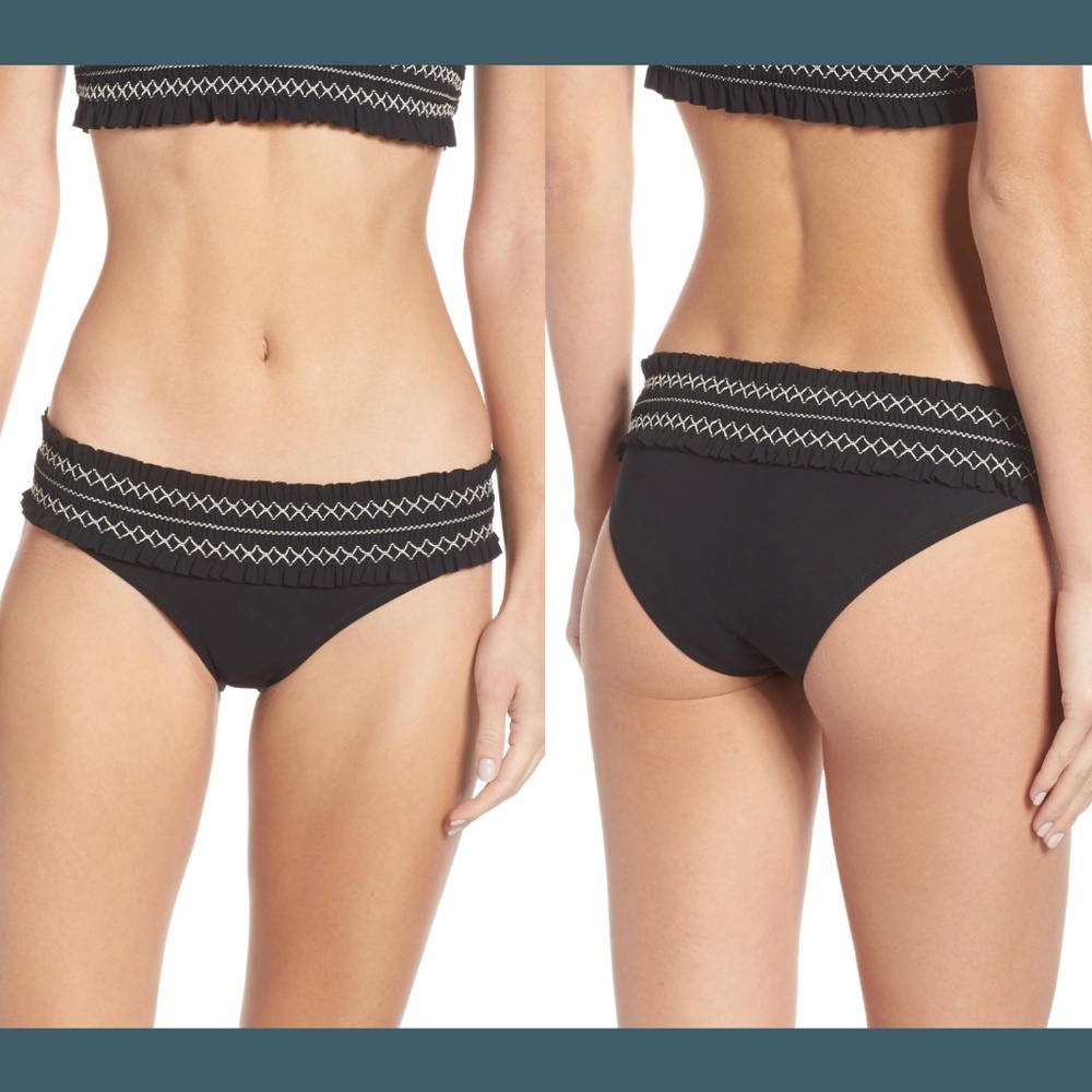 NWT $118 Tory Burch Costa‎ Smocked Hipster Bikini Bottoms [SZ XS ]